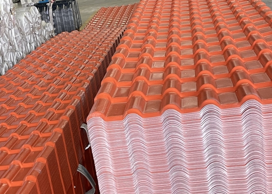 Color Lasting ASA Spanish Roofing Sheets 1050mm Width Sound Insulation