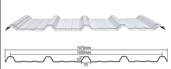 Плитка толя волны Upvc рифленых черепиц Pvc трапецоидальная 1070mm высокая